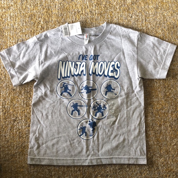 Epic threads bundle 5T shark, ninja, houndstooth khaki elastic shirts, tees NWT - Picture 8 of 9